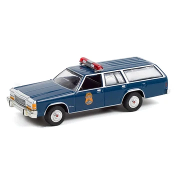 1:64 מידה 1984 פורד ויקטוריה סטיישן - אינדיאנה משטרת המטרופוליטן סגסוגת דגם המכונית אוסף