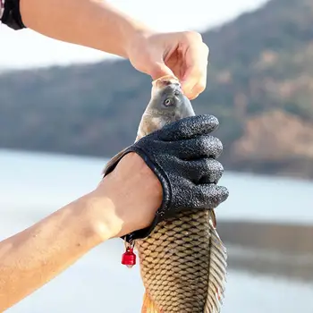 1Pc דיג כפפות עמיד למים מהר דגים יבשים כפפות אחיזה מעובה קפלים אנטי להחליק לדוג כפפות דיג אספקה חיצונית