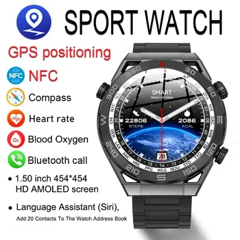 2023 NFC חכם שעון גברים מסלול GPS Bluetooth להתקשר ספורט שעונים מצפן מותאם אישית חיוג קצב לב א. ק. ג Smartwatch עבור אנדרואיד Xiaomi