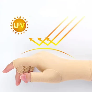 2pcs אמנות ציפורן הכפפה הגנת UV הכפפה נגד קרינת UV להגנה כפפות Protecter על אמנות ציפורן ג ' ל UV LED מנורת כלים אנטי UV