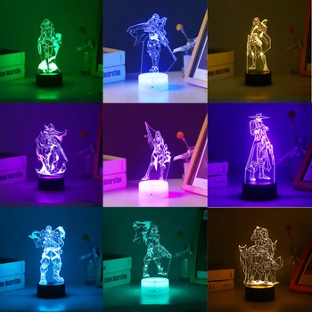 3D Led הביתה המנורה Valorant סימן סייפר צפע סקיי מנורת לילה ילד אנימה דמות צבעונית הילדים עיצוב חדר השינה אשליה מתנה