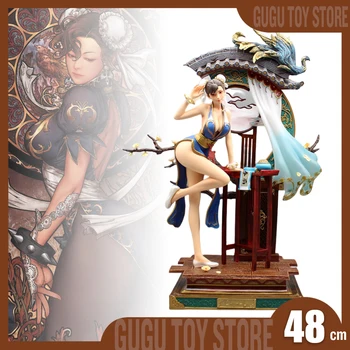 48cm מלך להילחם להבין את צ ' אן-לי אנימה דמויות Chinoiserie פסל דמות סקסית הנטאי Pvc דגם בובה חדר קישוט צעצועים מתנה