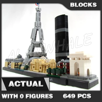 649pcs אדריכלות קו הרקיע זוגות מגדל אייפל גראנד פאלה (Arc de Triomphe) 20044 בניין צעצועים תואם את המודל