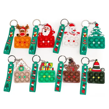 8PCS סנטה אייל מחזיק מפתחות מתעצבן צעצוע חג המולד מסיבה טובה מתנת מזכרת בגידה אורח חג המולד מתנות יום הולדת לילדים פיניאטה חומרי מילוי