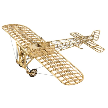 DWH VX14 1:23 מידה 380mm מוטת כנף מטוס עץ DIY בניית מודל Bleriot XI מטוס חידות 3D DIY מטוסים ערכת צעצוע