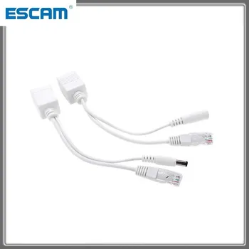 ESCAM פו ספליטר על 2MP 5 מגה פיקסל HD מצלמת IP POE כבל מתאם ברז אספקת חשמל מודול 12-48V מפריד Combiner זכר ונקבה