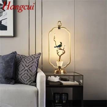 Hongcui מודרני מנורת שולחן פליז LED שולחן אור יוקרה ג ' ייד הביתה דקורטיביים על המיטה בסלון