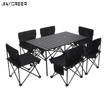 JayCreer 7PCS כיסא קמפינג, טבלת הערכה על החניכים קראוונים.