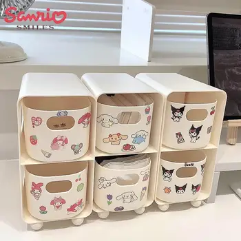 Kuromi תיבת אחסון Sanrio אנימה Mymelody Cinnamoroll יצירתי Kawaii קריקטורה שולחן העבודה קישוט חמוד תיבת אחסון מתנת יום הולדת.