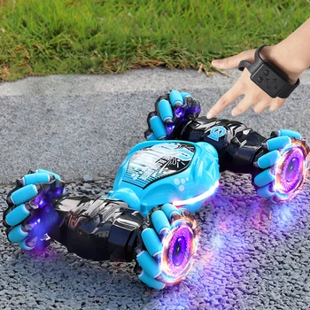 RC רכב עם אור LED שלט רחוק לרכב לצפות מחוות היד סיבוב 360° טיפוס מכונית דריפט אלקטרוניים מבוגרים ילד צעצועים מתנה