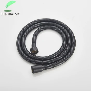 SHBSHAIMY 1.5 מ ' או 2m שחור מט לעבות צינור מקלחת כללי גמיש רך צינור מים גשמים אביזרי אמבטיה משותף