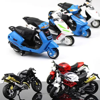 אופנוע אוסף דגם 1:18 מידה קטנוע יציקת סגסוגת פלסטיק מרוצי רחוב דגם של מכונית צעצוע של ילדים המתנה תצוגה