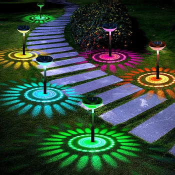 אורות גן סולארית Led אור חיצוני צבע Rgb שמש מסלול הדשא מנורות גן עיצוב מנורות דשא תלוי קבור