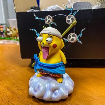 אנימה חתיכה אחת להבין את 12cm Pikachus כי Gk Enel פסל ספוף מצחיק הפנים Pvc פעולה איור אוסף מודל צעצועים