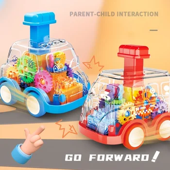חדש חמוד הליכה שקוף ציוד מכונית לילדים לחץ מכונית צעצוע לסגת צעצועים המכונית בנים ובנות צעצועים כלי רכב ילד מתנות לילדים