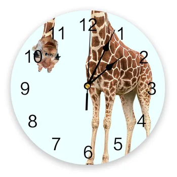 חיה ' ירפה בדיקה שעון קיר לעיצוב הבית השינה השקטה שעון שעון דיגיטלי שעון קיר חדרי ילדים