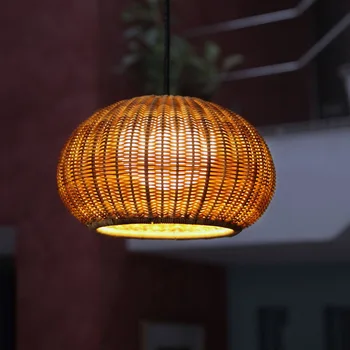חיצוני עמיד למים אורות תליון הגן הסיני וילה קש תליית מנורה ביתן מסעדה תאורה למטבח Suspendu במקום.