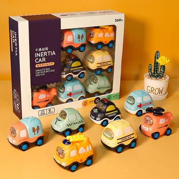 ילדים סגסוגת Huili מכונית צעצוע ילד מכונית צעצוע מיני לעכב את האוטובוס אש מכונית משטרה דגם הרכב חג המולד, מתנת יום הולדת