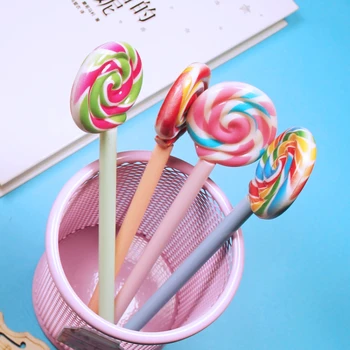 יצירתי חמוד מתוק Lollipop עט כדורי Kawaii הספר אספקת משרד מכשירי כתיבה בחינם ממתקים סטיילינג חידוש מצחיק מקסים