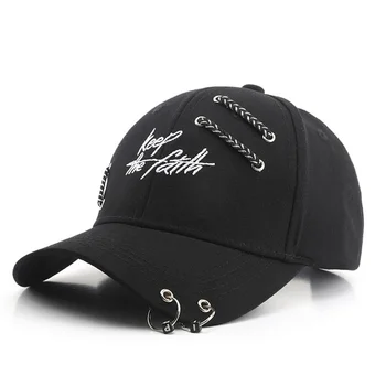 כמה כובע בייסבול חיצונית פאנק היפ הופ מגניב כובע בייסבול חדש אופנה שרשרת אבזם כובע Casquette 