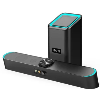 מחשב 3D רמקולים AUX Bluetooth קווי רמקול סראונד Soundbar רמקול סטריאו 2.1 סאב וופר נשמעים בר