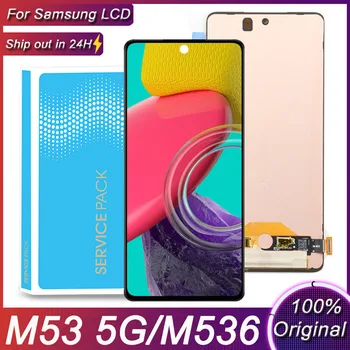 מקורי לסמסונג גלקסי M53 5G M536B M536B/DS M536 תצוגה מסך מגע דיגיטלית הרכבה עבור Samsung M53 M536 תצוגת LCD