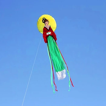 משלוח חינם 8m סינית נסיכה עפיפונים צעצועים לוטוס עפיפון בד ניילון ווי עפיפון מפעל סיטונאי גדול הרוח מתנפחים עפיפון