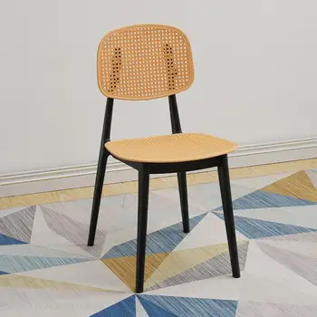 פלסטיק קש כסאות אוכל טרקלין נייד מעצב מרפסת מודרני הכיסא השינה אירועים מינימליסטי Cadeiras דה בג רהיטים