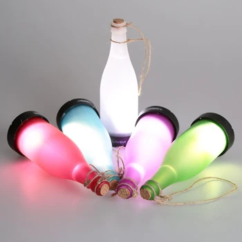 פקק בקבוק יין LED סולארית מופעל חוש אור חיצוני תלויה מנורת הגן על מסיבת חצר פטיו נתיב קישוט