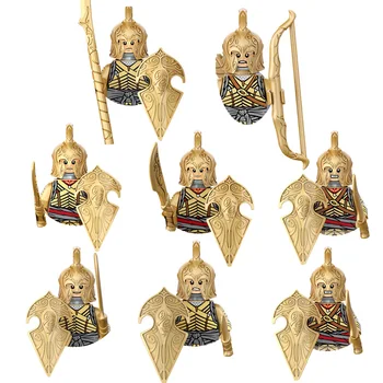 צעצועים לילדים מלחמות ימי הביניים סדרה נורדו אלפים שומר סיני עתיק צבאי חייל דמויות אבני הבניין הילדים מתנות.