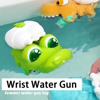 קריקטורה יד אוחזת אקדח מים קיץ בנים ובנות מיני היד אקדח מים דינוזאור כריש מים משחק צעצוע הקיץ מתנה