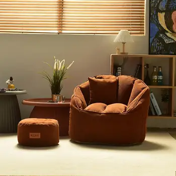 תירגע Reclinable ספה בסגנון אירופאי ארגונומי הסלון Minimalista ספה שקית שעועית בציר Mobili Per La Casa רהיטים הספה